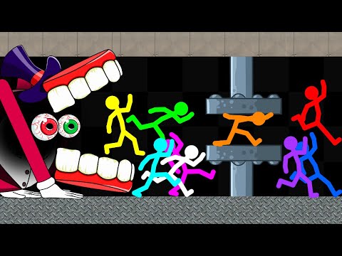 Evil Caine VS Stickman Survival Race