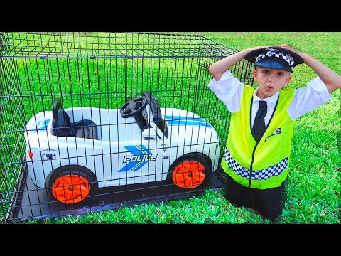 Vlad pretend play Police and lost his car