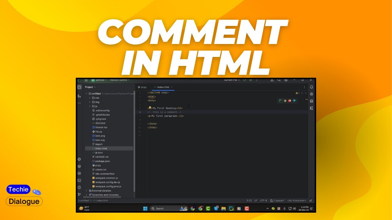 Quick Tutorial - How to Comment in HTML