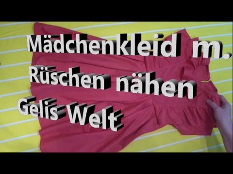 DIY Mädchenkleid mit Rüschen selber nähen