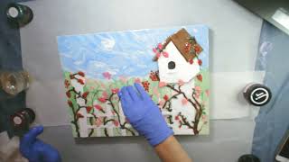 Mixed Media Flower Garden Birdhouse Part 2 - #YT100Challenge
