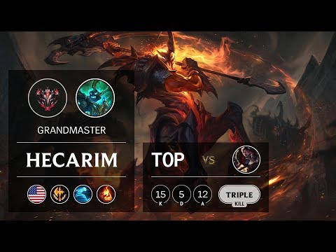 Hecarim Top vs Darius - NA Grandmaster Patch 10.2