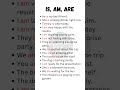 Mastering English Grammar Sentences With Is Am And Are Learn Usage Easily