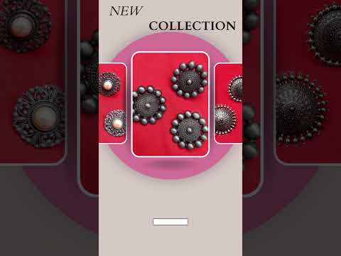 Silver Replica Black Polish Ring-Earring Combo