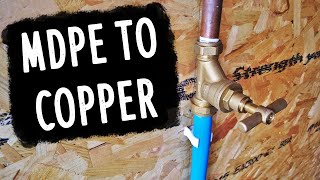 MDPE to Copper Pipe - Stopcock - Water Connection