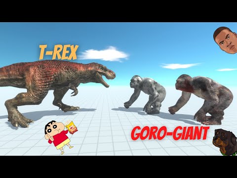 T-REX🦖vs Goro Giant🦍- Animal Revolt Battle Simulator