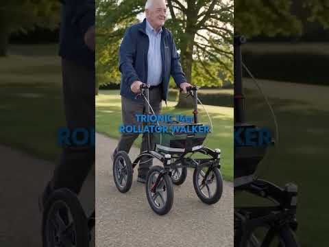 Trionic 14er Rollator Walker With Large Wheels | Outdoor Walker Big Wheels for Rough Terrain