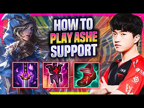 LEARN HOW TO PLAY ASHE SUPPORT LIKE A PRO! - T1 Keria Plays Ashe Support vs Blitzcrank! |