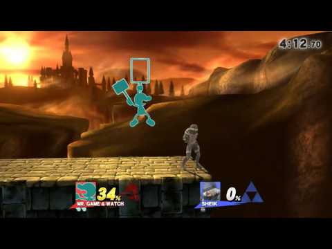 Super Smash Bros. Wii U: Mr. Game & Watch (OutcastAutumn) vs. Sheik