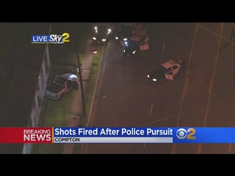 Driver Suspected Of Kidnapping Injured At End Of Pursuit In Compton