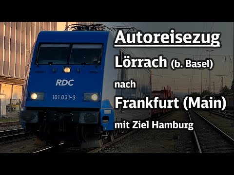 Motorail train | Lörrach (near Basel) - Frankfurt (-Hamburg) | BR 101 | Cab ride