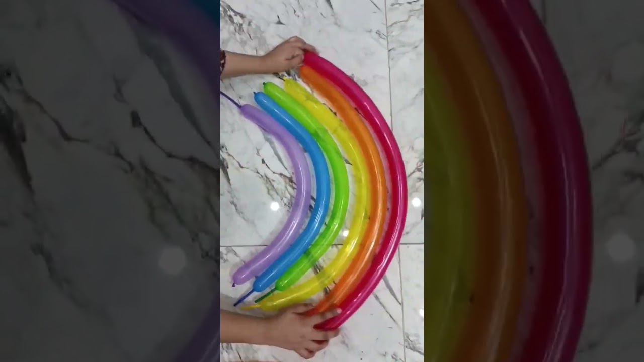 Rainbow Balloon decoration #rainbow #walldecorationideas #rainbowclouds #shorts #ytshorts #viral