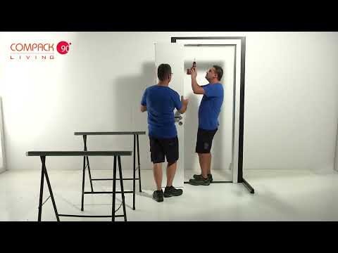 Установка системы дверь-книжка Compack Living
