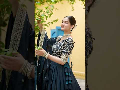 Blue Designer Vichitra Silk Lehenga with Sequins Multi-Embroidery – Full-Stitched Lehenga with Unstitched Blouse & Lace Border Dupatta