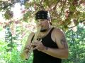 Native American Flute Player Laughing Fox Plays Home Made Flute