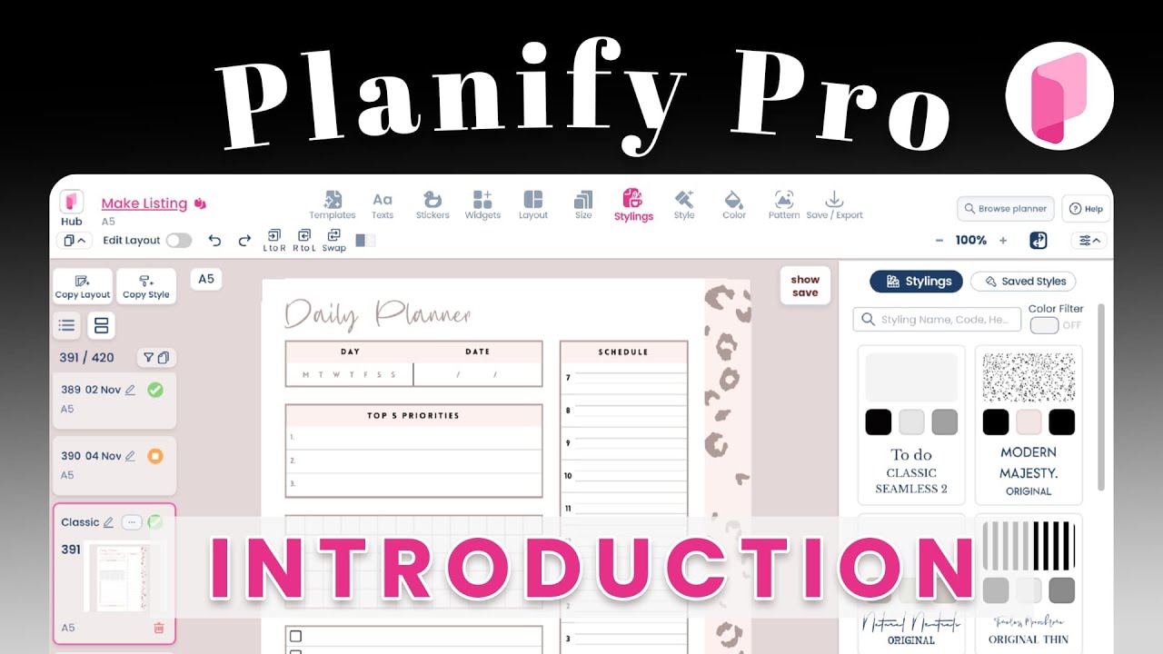 Meet Planify Pro | The Custom Planner Builder | Introduction