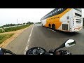 Chasing Volvo Bus Bike Vs Bus High Speed Chase At 130 Kmph