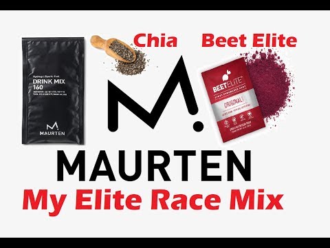 MAURTEN mixing with chia and Beet Elite for race day.