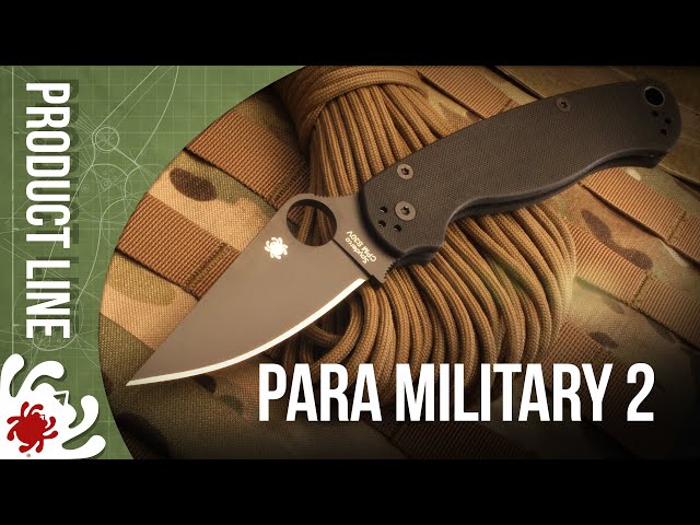 مطوى SPYDERCO Para Military® 2 G-10 Black PlainEdge™ C81GP2