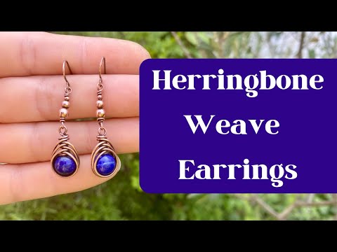 Herringbone Wire Weave Earrings - Wire Wrap Tutorial