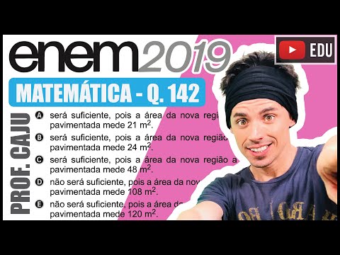 [ENEM 2019] 142 📘 GEOMETRIA PLANA Em um condomínio, uma área pavimentada, que tem a forma de um