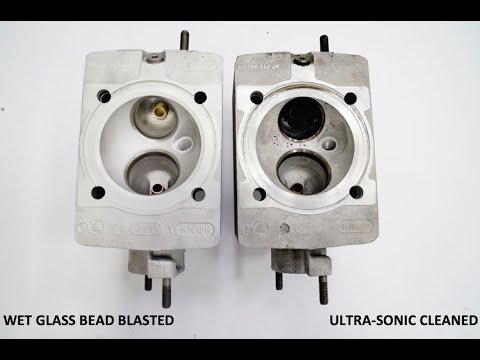 Glass Bead Wet Blasting VS Ultrasonic Cleaning - Porsche 993 Cylinder Heads
