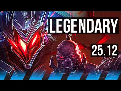 ZED vs SION (MID) | 6 solo kills, 9/2/5, Legendary | KR Master | 25.12
