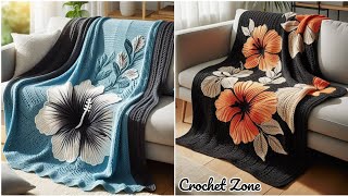 Top Trendy Crochet Sofa Blanket Design Model. Create a Focal point with a Sofa Blanket.#crochet #diy