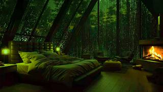 Enquanto a Chuva Cai na Floresta… | Fogo Crepitante e Sons Naturais para Dormir em Paz