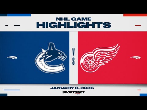 NHL Highlights | Canucks vs. Red Wings - January 8, 2026