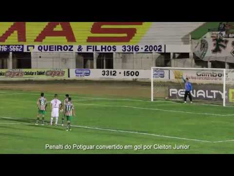 Penalti para o Potiguar, convertido em gol por Cleiton Junior