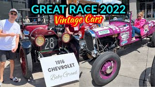 LOTS OF VINTAGE CARS!!! GREAT RACE 2022 AT FARGO ND