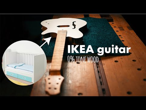 A Woodworker Built This Guitar Using Ikea Furniture, And It Looks Like Something The Swedish Store Would Actually Sell