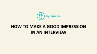 myTamarin Nanny Academy: How to make a good impression in an interview
