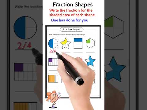 Fraction shapes exercises ||#Fractions