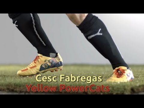 Cesc Fabregas Yellow Puma PowerCat Boots
