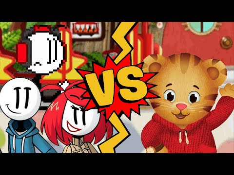 M.U.G.E.N Battles | Henry Stickmin/Ellie Rose/Charles Calvin vs Daniel Tiger