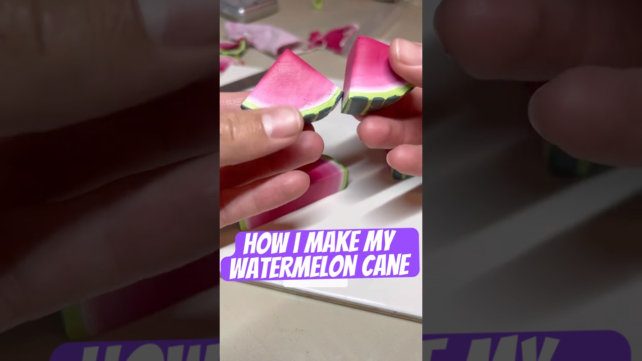 Polymer Clay Watermelon Cane Tutorial | DIY Watermelon Cane