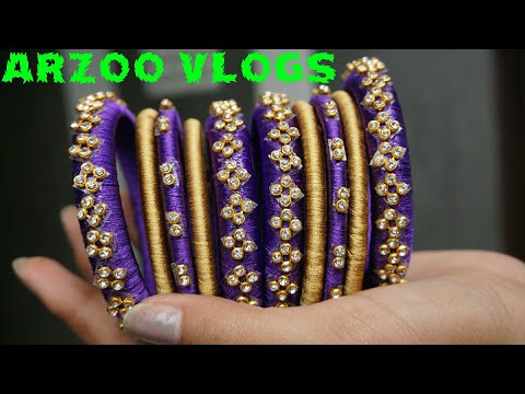Newly pattern design Silk Thread Bangles | DIY Bangles Tutorial | Arzoo Vlogs
