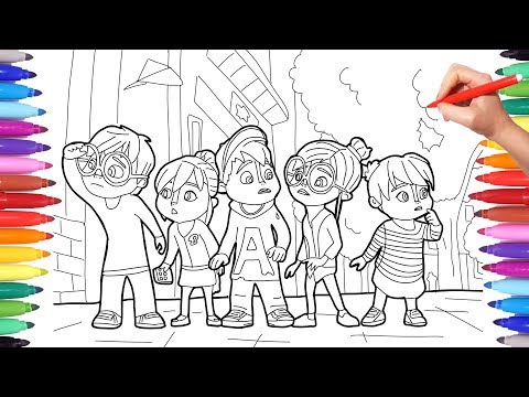 Alvinnn and the Chipmunks, Alvin Coloring Pages for Kids, How to Draw and Color Alvin Simon Theo 2