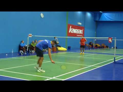 IV Mistrzostwa Służb Mundurowych Dolnego Śląska w Badmintonie Nowakowski - Konopka finał 40-