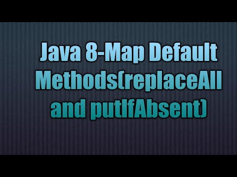 Java 8 Map Default Methodsreplaceall And Putifabsent
