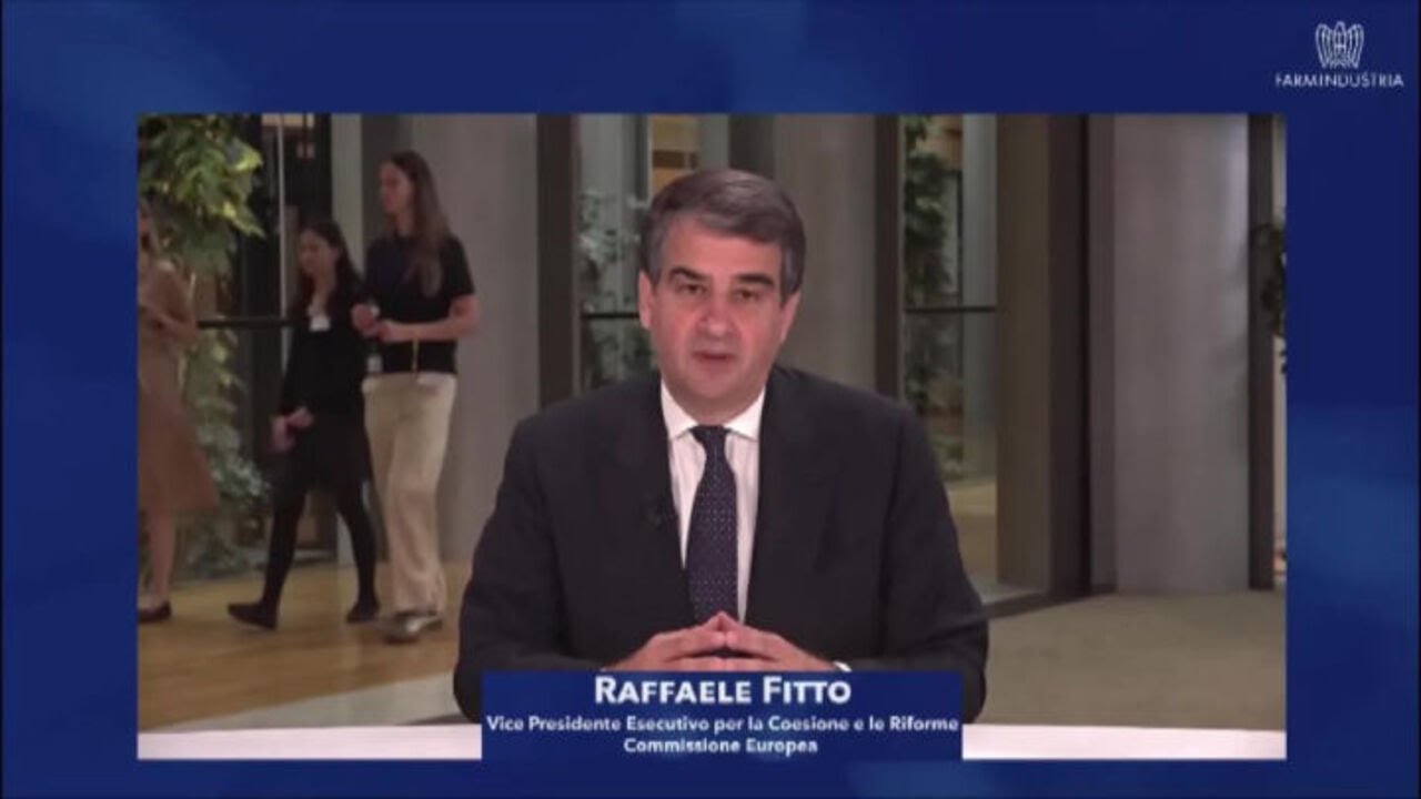 Fitto all'Assemblea Farmindustria: Farmaceutica è strategica per autonomia Ue