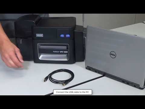 Double Side Plastic HID Fargo DTC1500 ID Card Printer & Encoder