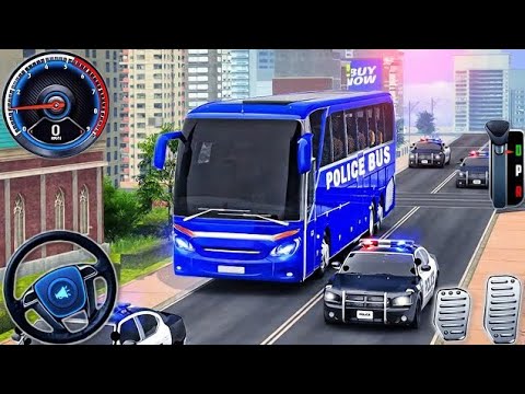 Police Prisoner Bus Transport Simulator 3D - US Police Bus Service Driver - Android GamePlay