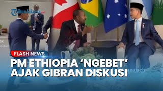 Detik-detik Tangan Gibran Ditarik PM Ethiopia, 'Ngebet' Ajak Diskusi Kerja Sama Bidang Pertanian