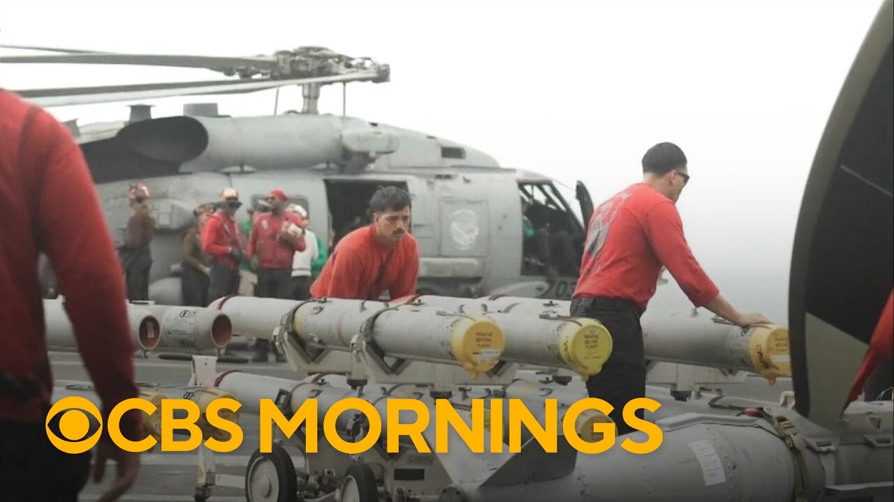 CBS News gets exclusive access to a U.S. aircraft carrier in Middle East