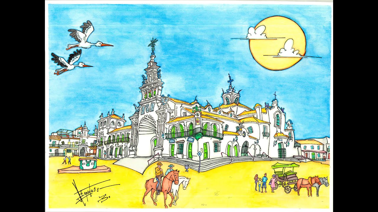 Watch Proceso de realización del dibujo 'Ermita de la Virgen del Rocío' Now Proceso de realización del dibujo 'Ermita de la Virgen del Rocío'