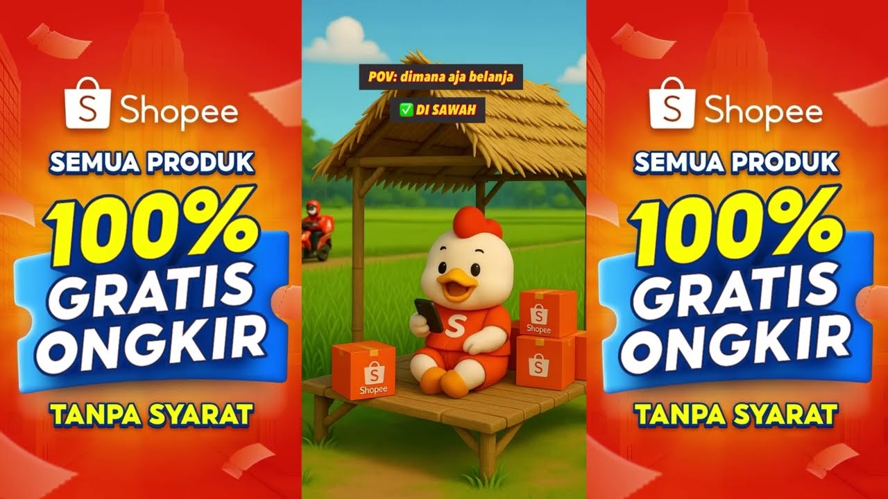 Belanja di Shopee Semua Produk 100% Gratis Ongkir Tanpa Syarat! Checkout Sekarang!
