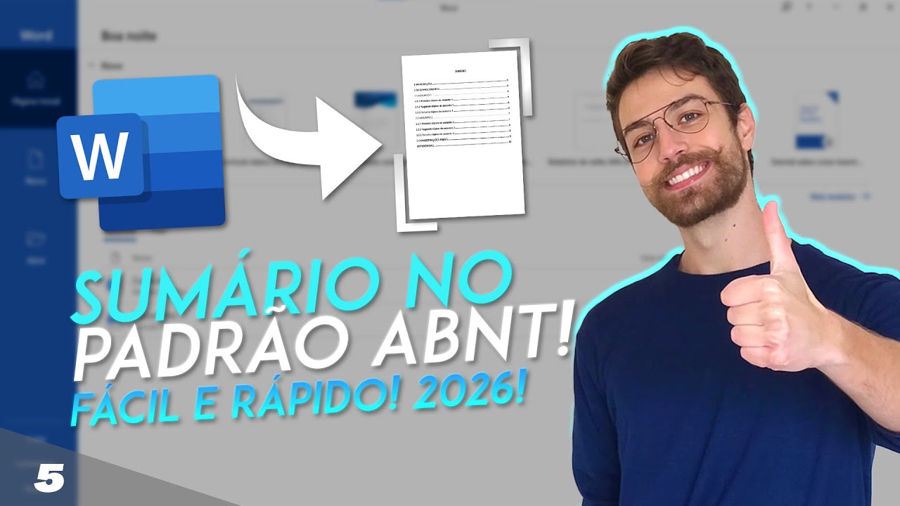 COMO FAZER O SUMÁRIO ABNT! FÁCIL E RÁPIDO!
